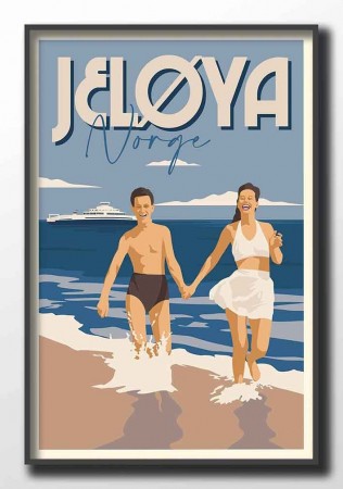 Jeløya , par på stranden