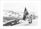 Stolt i fjellet – Bunad og flagg i norsk natur, retro fotografi , retro plakat  thumbnail