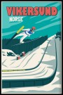 Vikersund, hoppbakken med skihopper  thumbnail