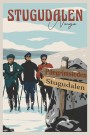 Stugudalen , tre menn på ski, Hyttekopp thumbnail