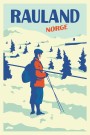 Rauland , mann på ski i vadmels knickers , Hyttekopp thumbnail
