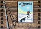 Jotunheimen mann på ski med hund thumbnail