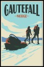 GAUTEFALL par på ski med pulk  thumbnail