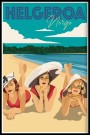 Helgeroa , tre damer på stranden  thumbnail