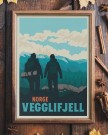 Vegglifjell, turgåere på Fjellet , sommer  thumbnail