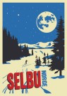 Selbu , skitur i måneskinn, Etikett thumbnail