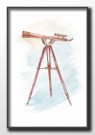 Teleskopkikkert , maleriprint sommerposter  thumbnail