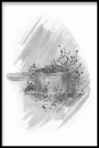 Blåbærlyng og Blåbær i trekopp, maleriprint thumbnail