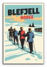 Blefjell, fire personer på skitur thumbnail
