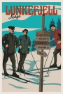 Lunkefjell , tre skigåere ved løypeskilt thumbnail