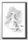 snømann, maleriprint thumbnail