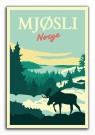 Mjøsli , utsikt over vannet , elg  thumbnail