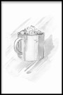 kopp med kakao maleriprint  thumbnail