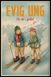 Evig ung , på ski i fjellet