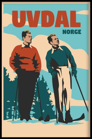 Uvdal , to menn på ski