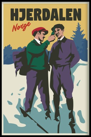 HJERDALEN, To menn på ski